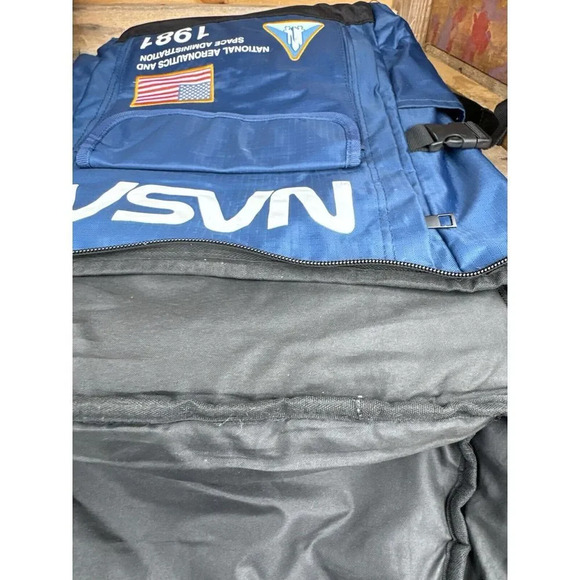 Mad Engine NASA Flight Suit Backpack Blue Ripstop Canvas Astronaut RARE - Picture 12 of 13